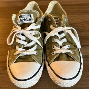 Converse Green and White Athletic Chuck Taylor Shoes